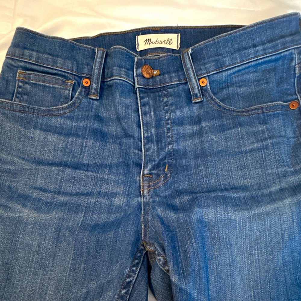 Madewell Women's High-Rise Skinny Jeans Blue Medium Wash Button 5-Pocket